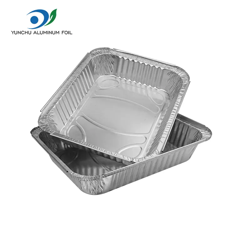 Płyty z grilla o dużej pojemności srebrne aluminiowe pojemniki na folii