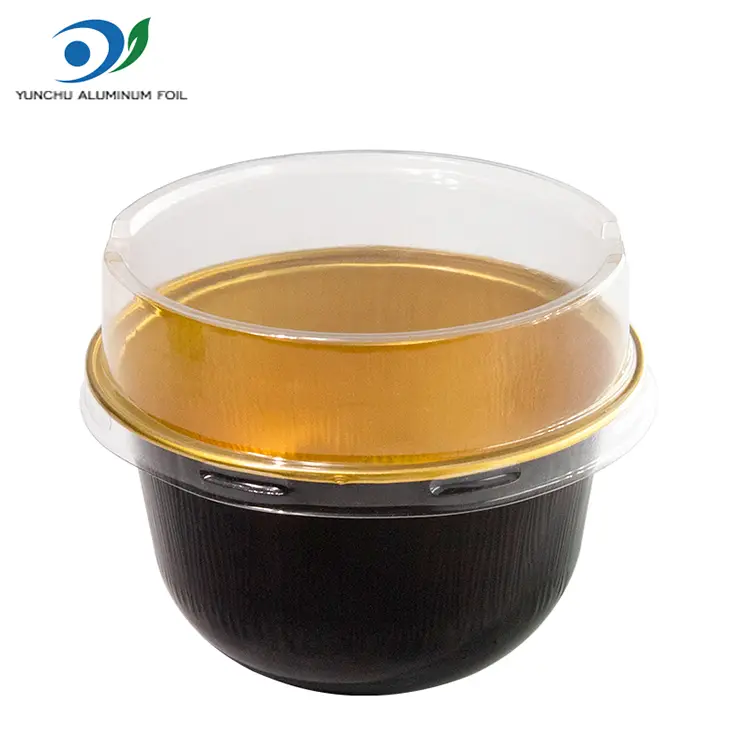 Jakie są okrągłe pojemniki z folii aluminiowej o gładkich ściankach do pieczenia?