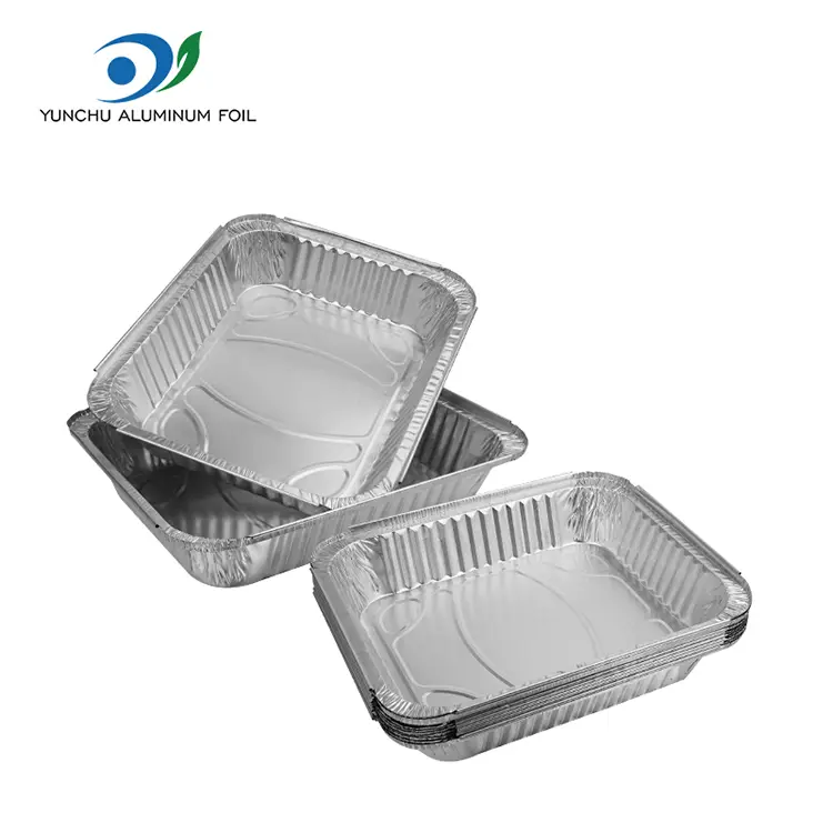 Płyty z grilla o dużej pojemności srebrne aluminiowe pojemniki na folii