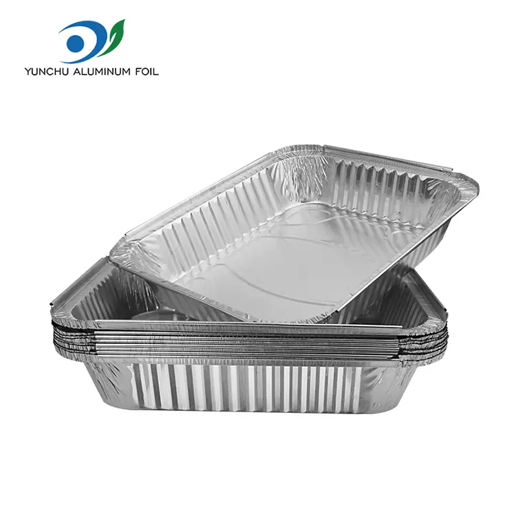 Płyty z grilla o dużej pojemności srebrne aluminiowe pojemniki na folii