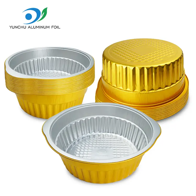 Jednorazowe pojemniki z folii z folii złotych