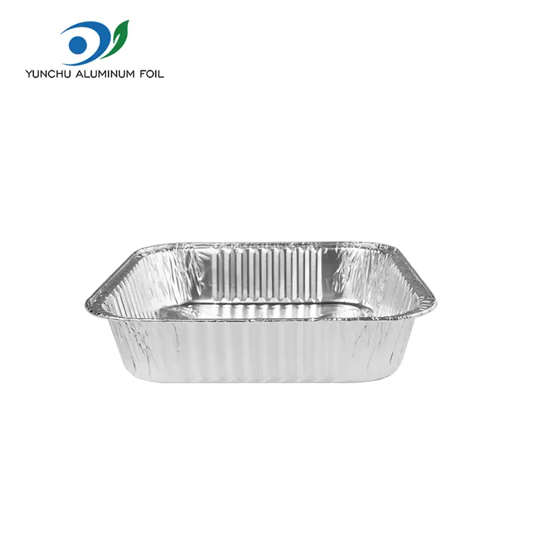 Jednorazowe kwadratowe srebrne aluminiowe pojemniki na żywność do dostawy Jednorazowe kwadratowe srebrne aluminiowe pojemniki na żywność do dostawy
