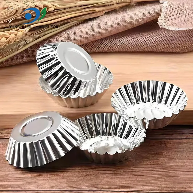 Tosty z tartą jajeczną do pieczenia Srebrny pojemnik na żywność z folii aluminiowej