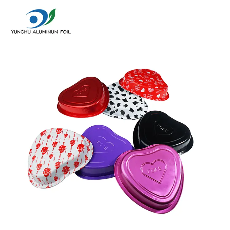 Pojemniki z folii aluminiowej pielęgnacji w kształcie serca
