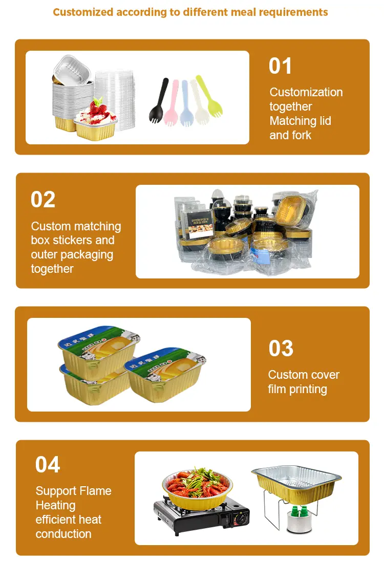 Oval color Smoothwall Aluminum Foil Containers