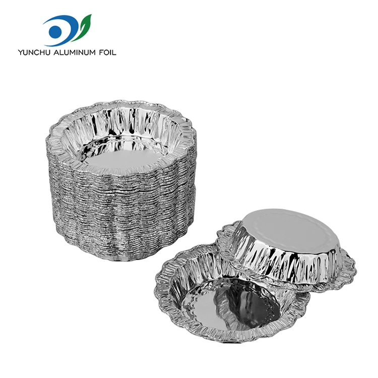 Koronkowe okrągłe ciasto do pieczenia Srebrne pojemniki z folii aluminiowej