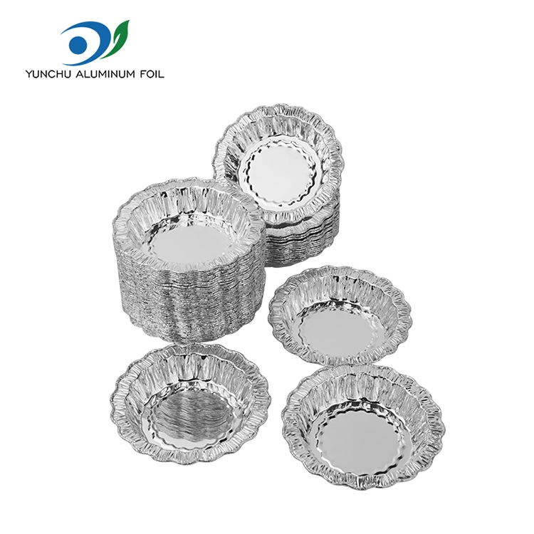 Koronkowe okrągłe ciasto do pieczenia Srebrne pojemniki z folii aluminiowej