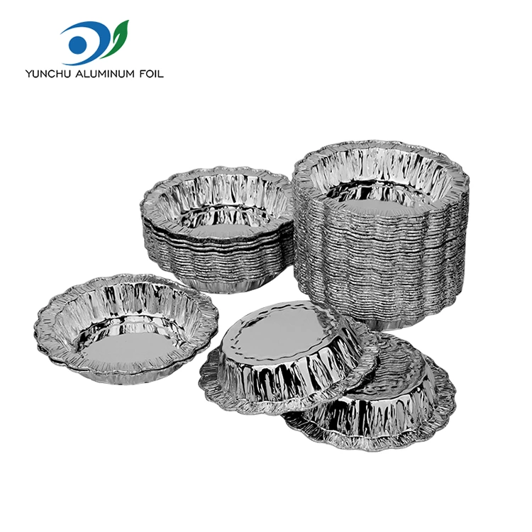 Koronkowe okrągłe ciasto do pieczenia Srebrne pojemniki z folii aluminiowej