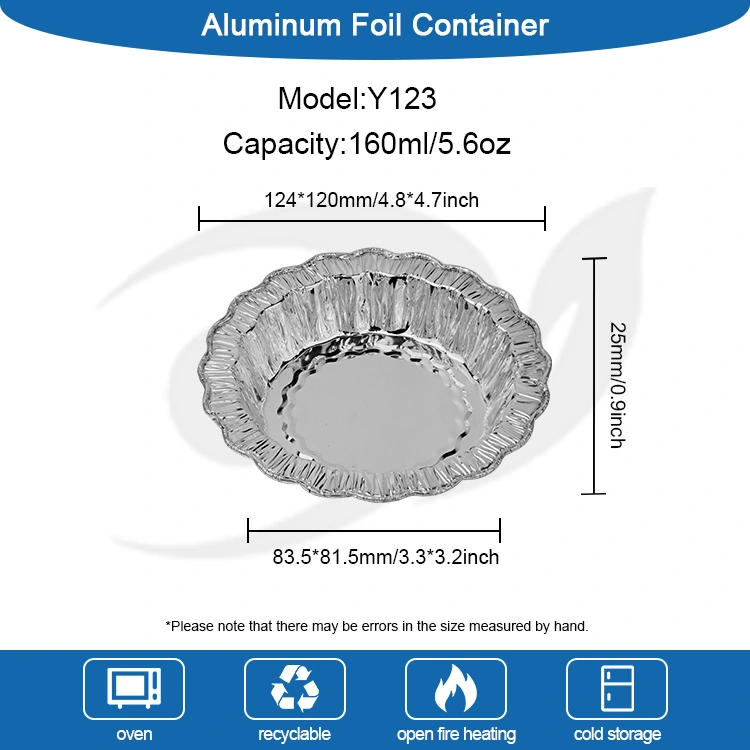 Koronkowe okrągłe ciasto do pieczenia Srebrne pojemniki z folii aluminiowej