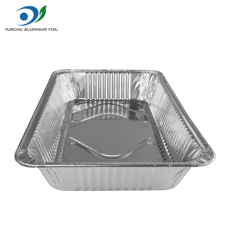 Duża pojemność na zewnątrz taca do pieczenia srebrne pojemniki na folii aluminiowe
