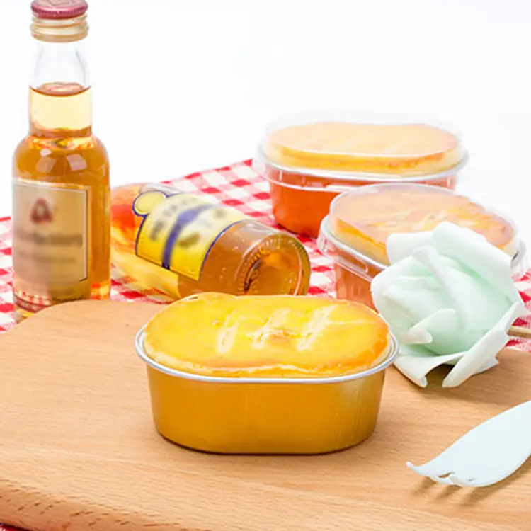 Owalne pojemniki z folii aluminiowej o lekkich ściankach