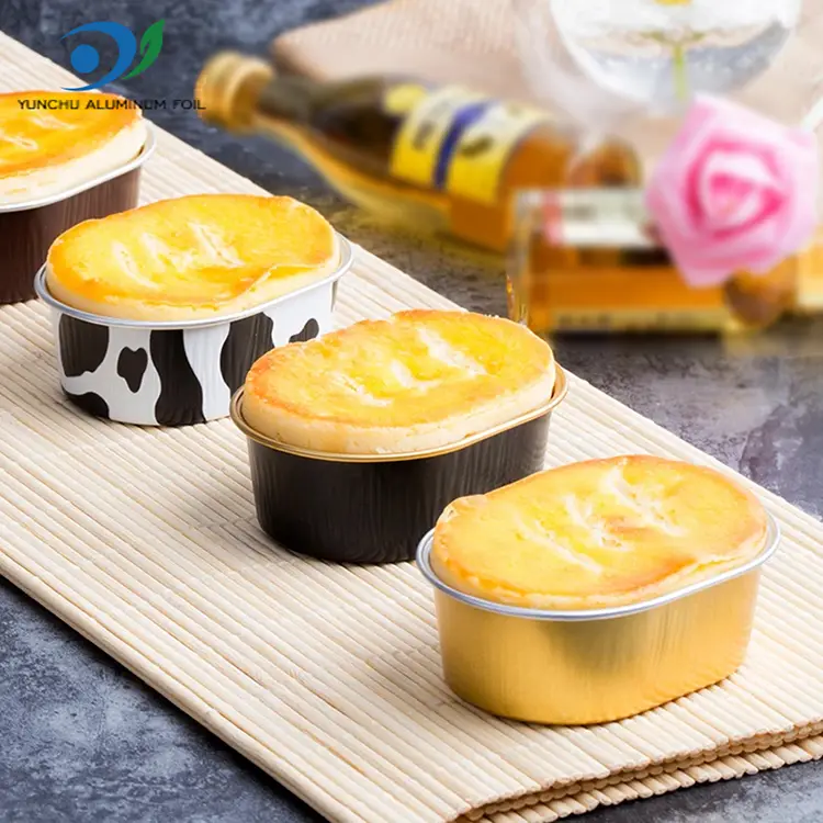 Owalne pojemniki z folii aluminiowej o lekkich ściankach