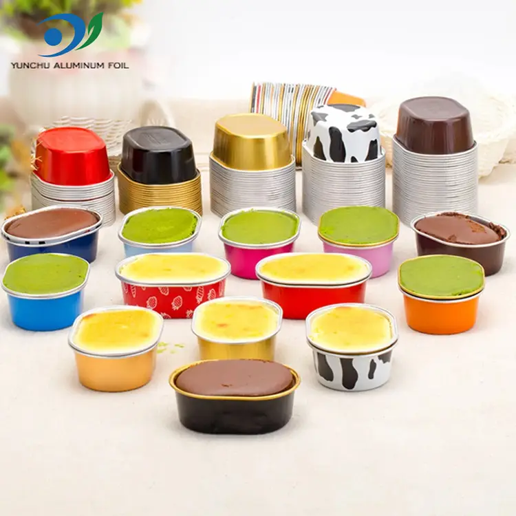 Owalne pojemniki z folii aluminiowej o lekkich ściankach