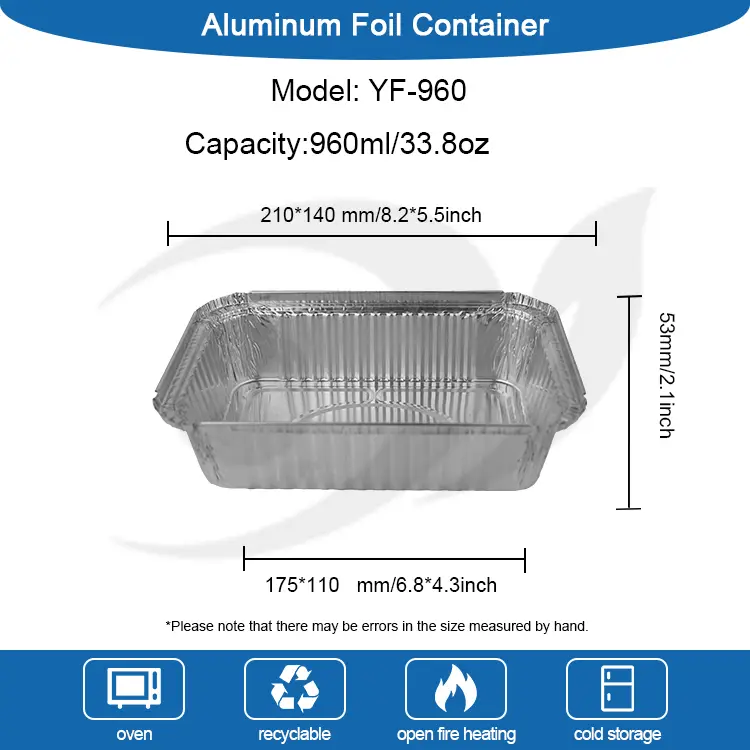 Prostokątne pojemniki na frytkę aluminium srebrne