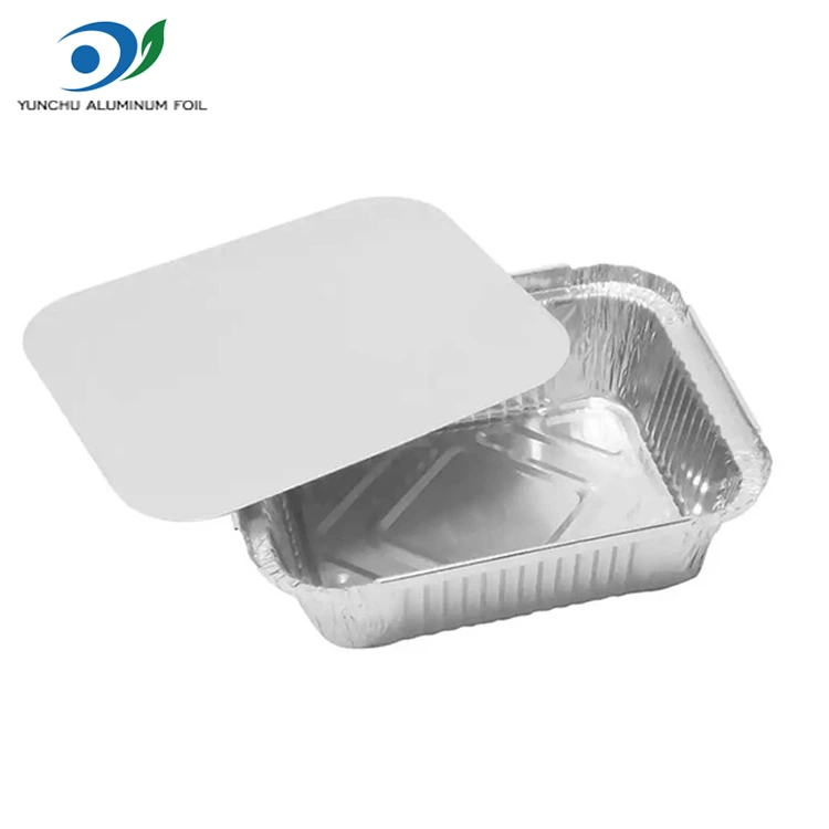 Prostokątne pojemniki na srebrne aluminiowe ryż