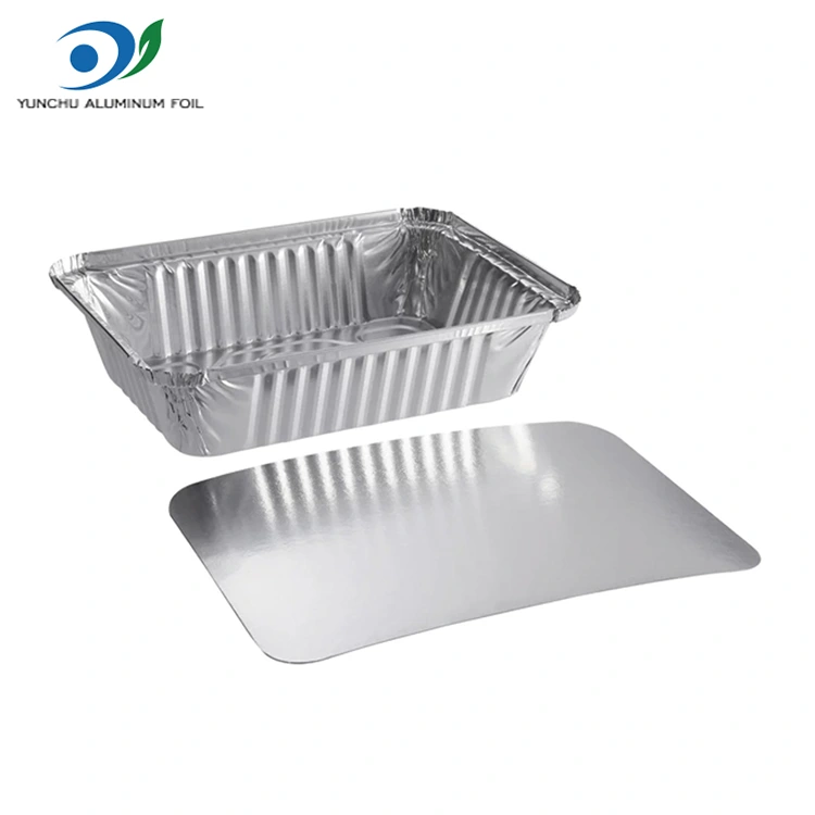 Prostokątne pojemniki na srebrne aluminiowe ryż