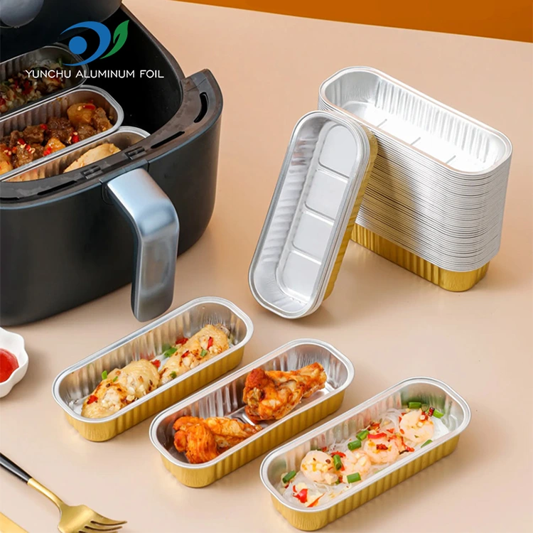 Prostokątne ciasto do pieczenia aluminiowe pojemniki na folii