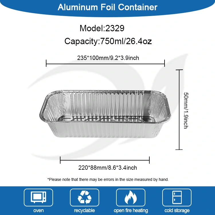 Prostokątny blachę do pieczenia blachy srebrne aluminiowe pojemniki