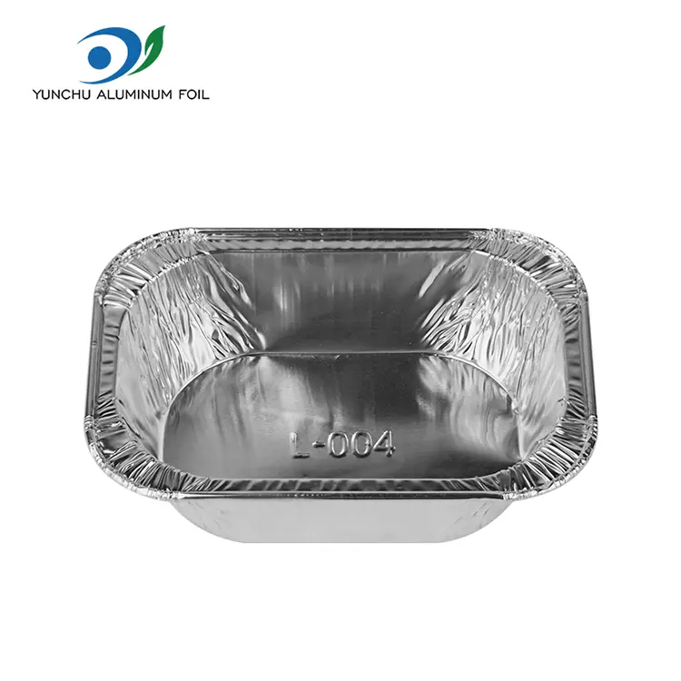 Prostokątne ciasto srebrne pojemniki na folii aluminiowe