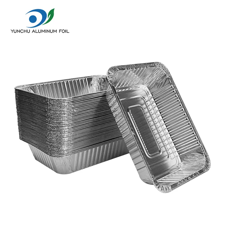 Prostokątne pojemniki na folii srebrne srebrne aluminiowe aluminiowe