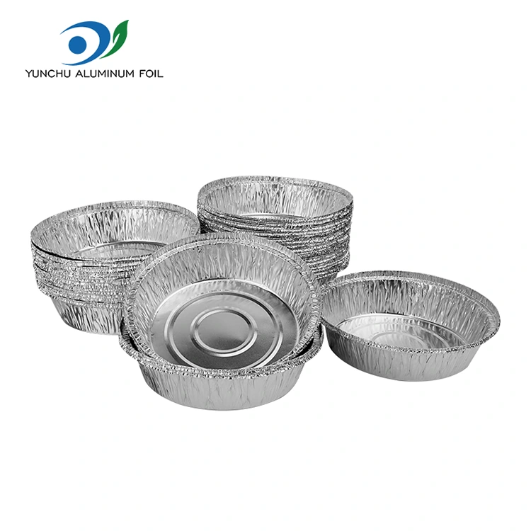 Okrągłe powietrze Fryer Baking Tray Srebrne pojemniki na folii aluminiowe
