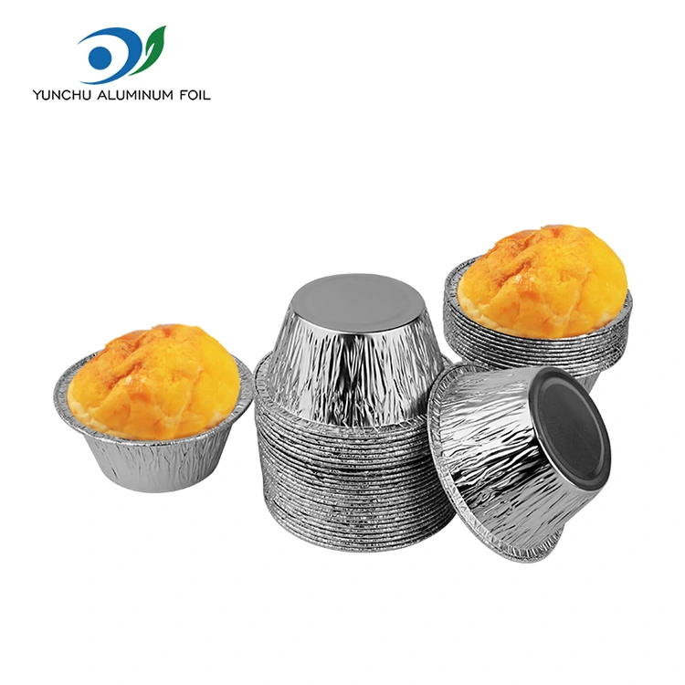 Okrągły ciasto Piece Srebrny aluminiowy pojemnik na żywność