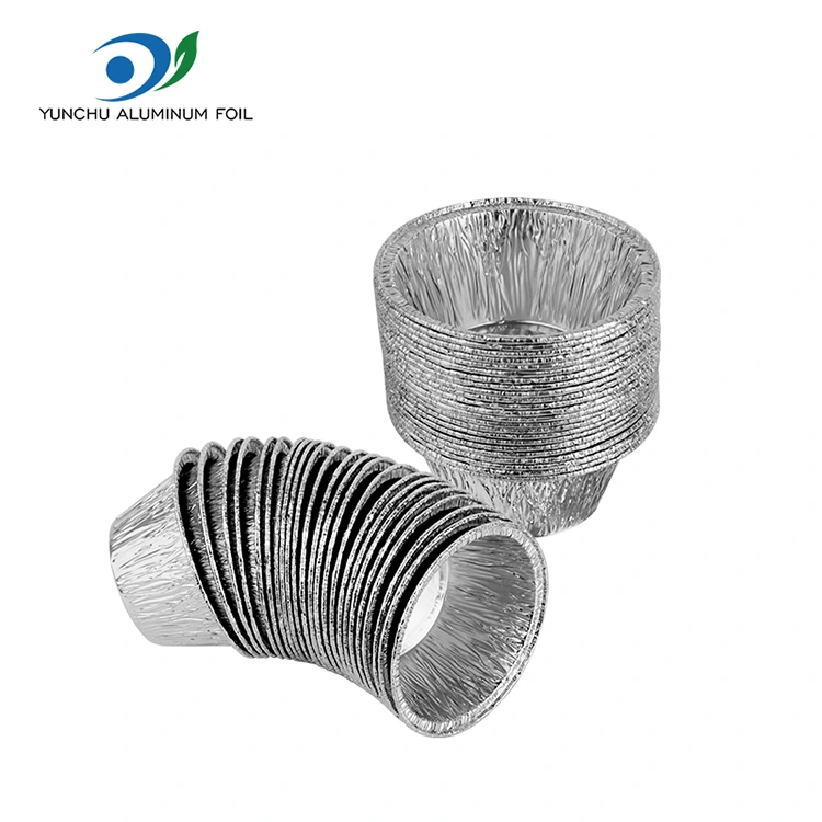 Okrągły ciasto Piece Srebrny aluminiowy pojemnik na żywność