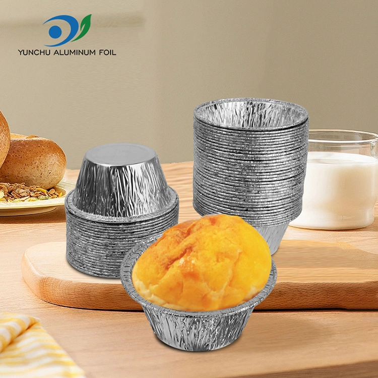 Okrągły ciasto Piece Srebrny aluminiowy pojemnik na żywność