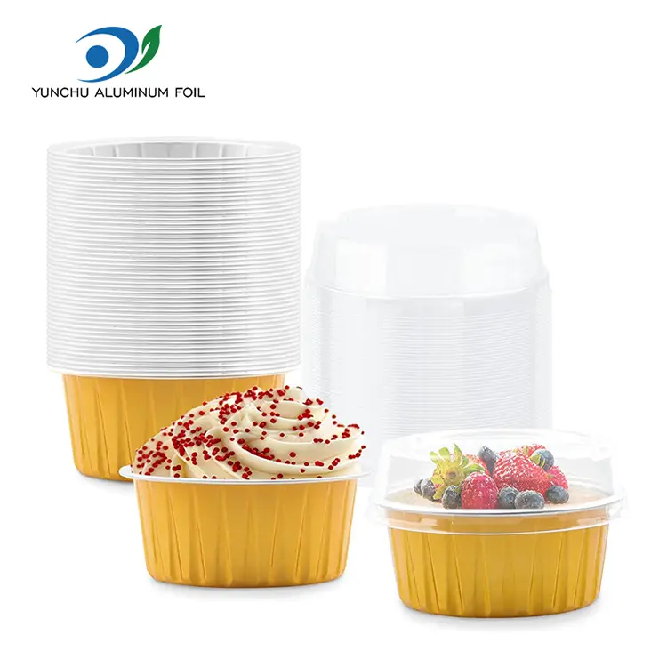 Okrągłe pieczone ciasta kumplowe pojemniki na folii aluminiowe