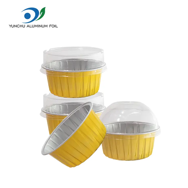 Okrągłe pieczone ciasta kumplowe pojemniki na folii aluminiowe