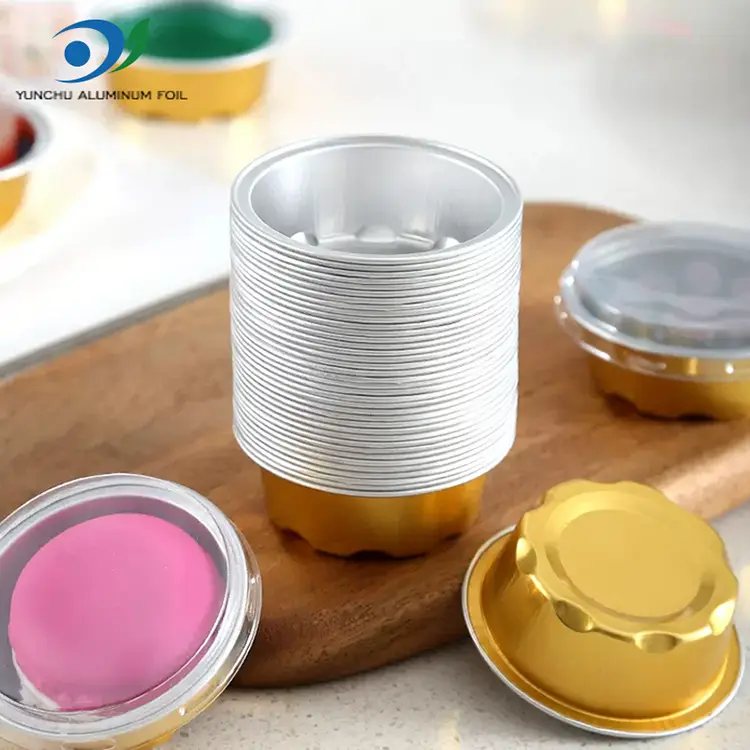 Okrągłe formy do pieczenia pojemniki z folii aluminiowej