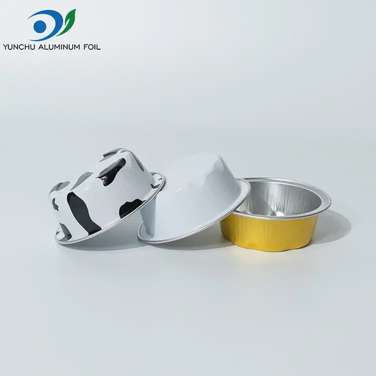 Okrągłe formy do pieczenia pojemniki z folii aluminiowej