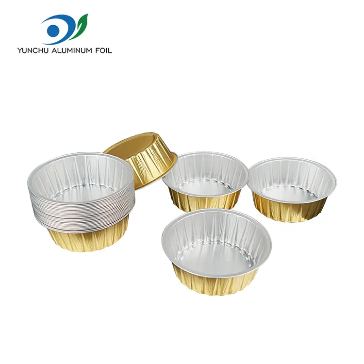 Okrągłe okulary do pieczenia ciasta kumplowe pojemniki z folii aluminiowej Okrągłe okulary do pieczenia ciasta kumplowe pojemniki z folii aluminiowej