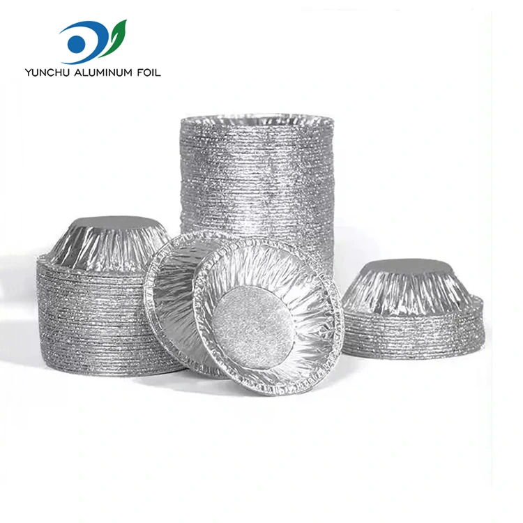 Okrągły taca srebrna aluminiowa foliowa pojemnik na żywność