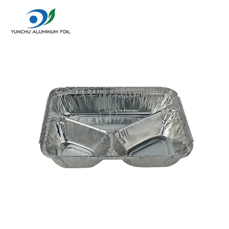 Srebrne aluminiowe pojemniki na wynos w kształcie specjalnego