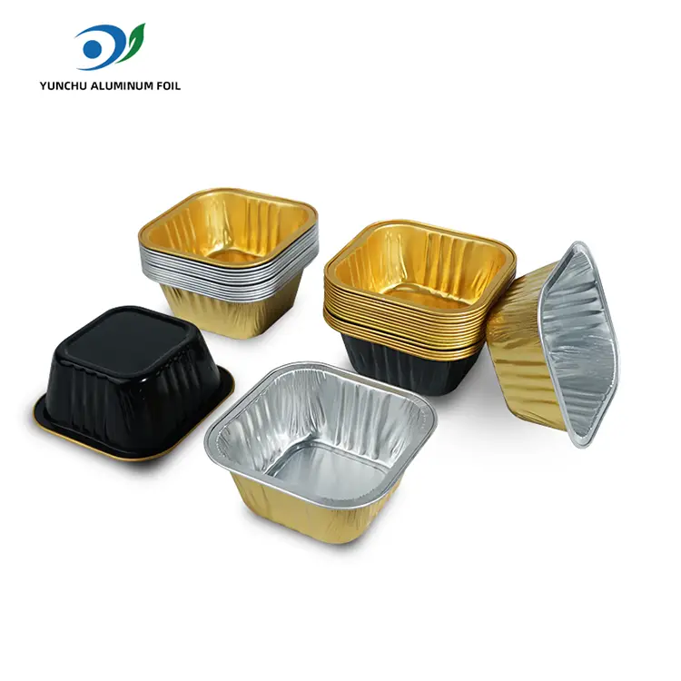 Square Baking Cakes Comminwall Aluminiowe pojemniki na folii