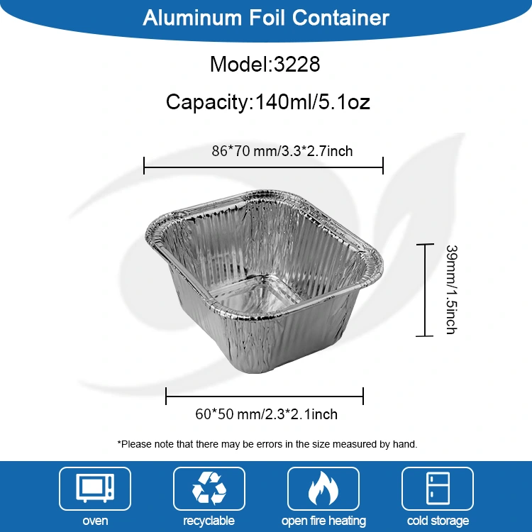 Square Black Air Fryer Srebrny aluminiowy pojemniki