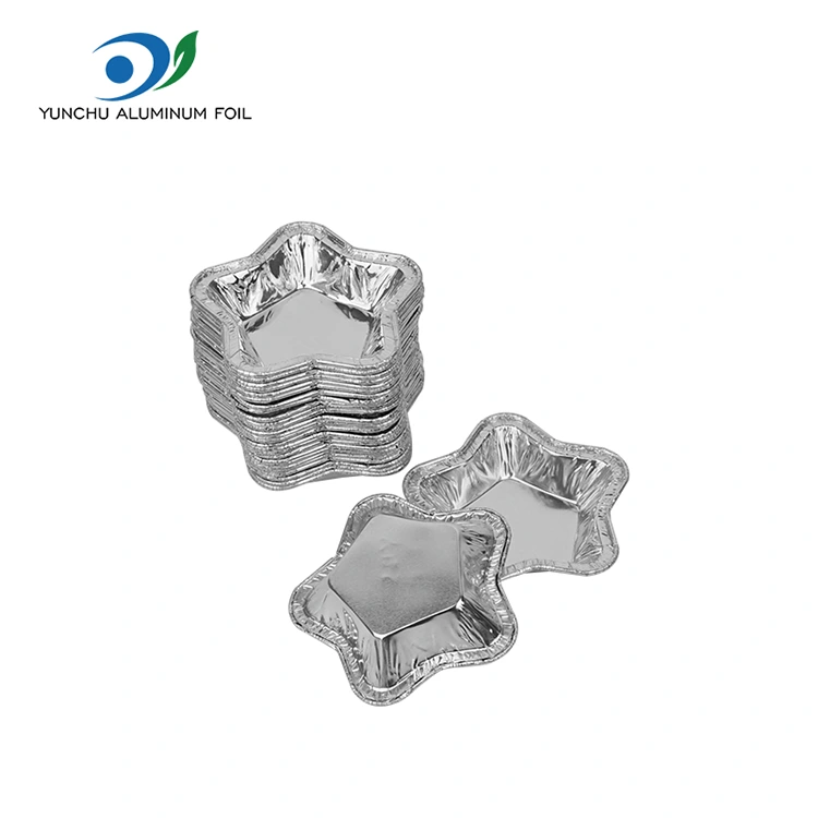 Kubki na tartę z folii aluminiowej w kształcie gwiazdy do pieczenia pojemnika na żywność z folii aluminiowej